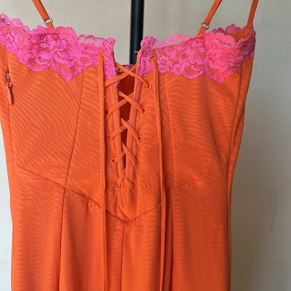 HOUSE OF CB 'Aiza' Flame Orange Maxi Dress size S - Picture 13 of 15